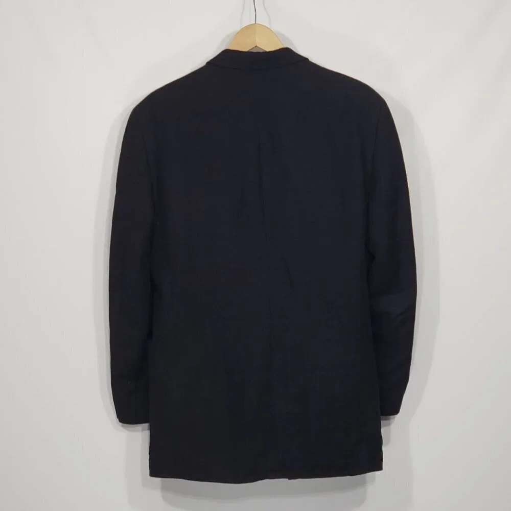 Le Trente Et Un Black Linen 3 Button Blazer Men's 40